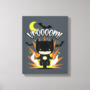 Chibi Batman Batcycle Canvas Print