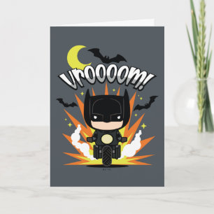 Chibi Batman Batcycle Card