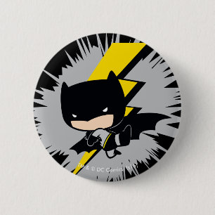 Chibi Batman Lightning Kick 6 Cm Round Badge