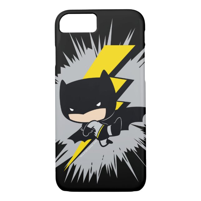 Chibi Batman Lightning Kick Case-Mate iPhone Case (Back)