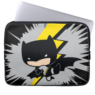 Chibi Batman Lightning Kick Laptop Sleeve