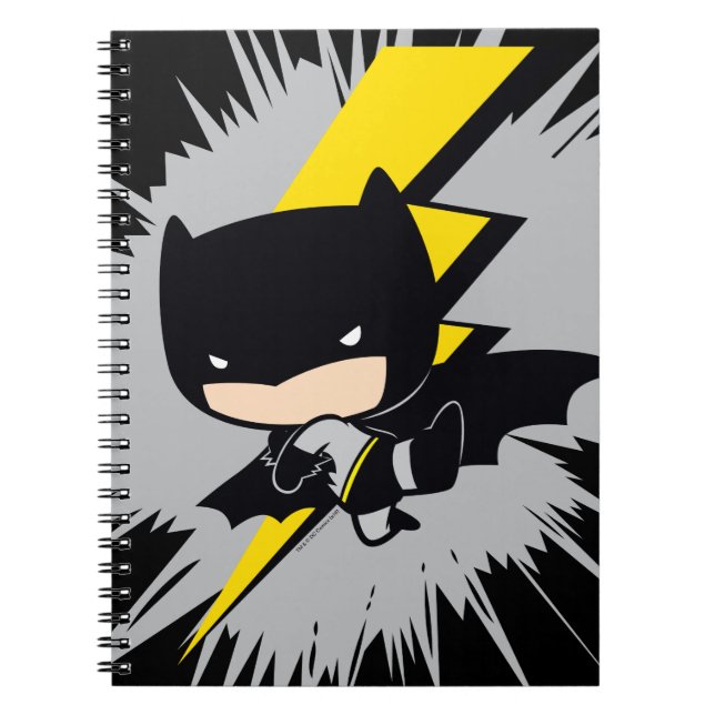 Chibi Batman Lightning Kick Notebook (Front)