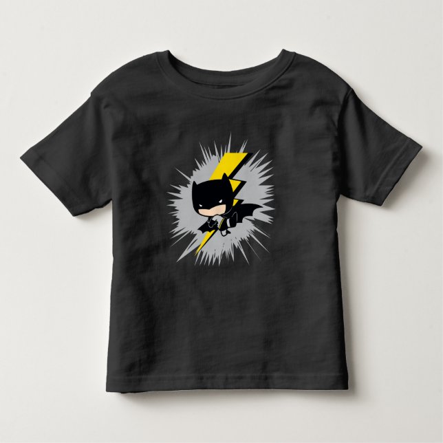 Chibi Batman Lightning Kick Toddler T-Shirt (Front)