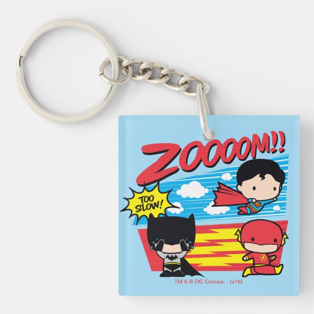 Chibi Batman Too Slow! Key Ring (Front)