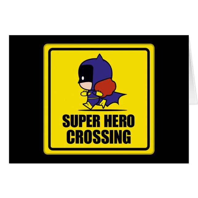Chibi Batwoman Super Hero Crossing Sign (Front Horizontal)