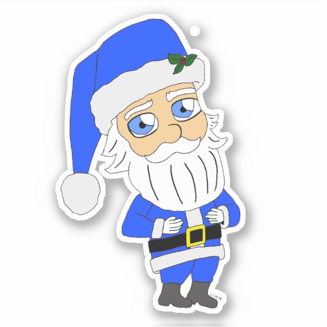 Chibi Blue Suit Santa (Front)