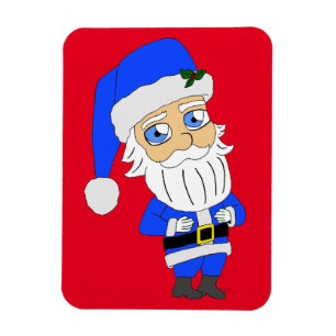 Chibi Blue Suit Santa Magnet