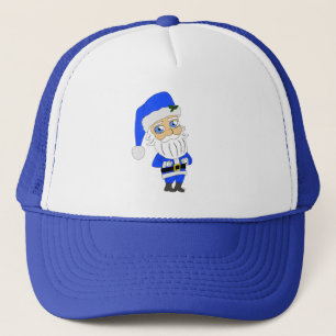 Chibi Blue Suit Santa Trucker Hat