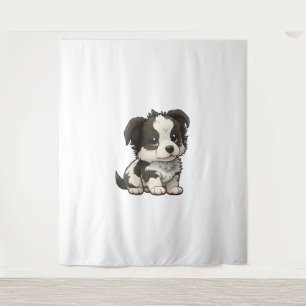Chibi Border Collie Tapestry