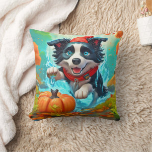Chibi Border Ninja Dog: Epic Art Cushion