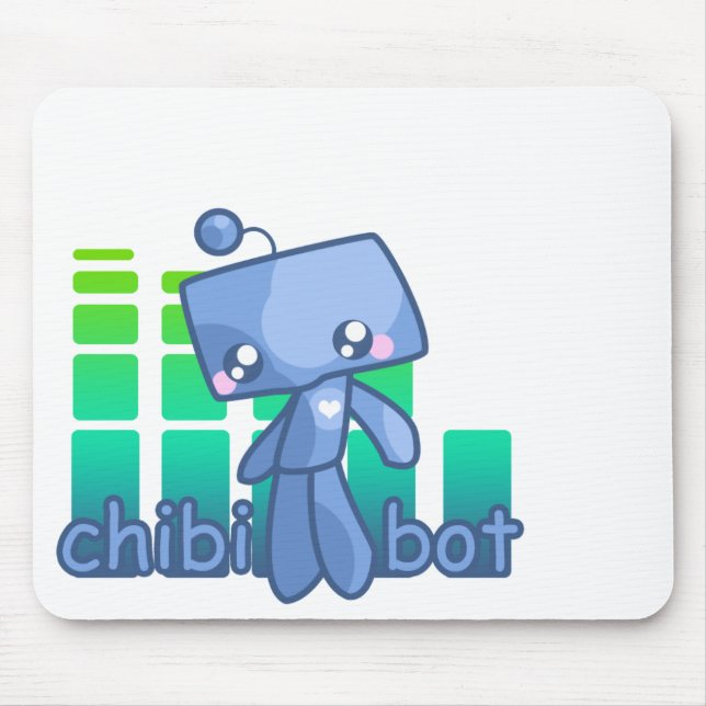 Chibi Bot Mouse Mouse Pad (Front)