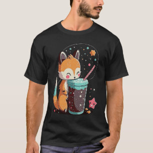 Chibi Bubble Tea Fox Boba Tea T-Shirt