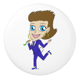 chibi bunny tail ceramic knob