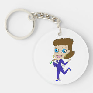 chibi bunny tail key ring