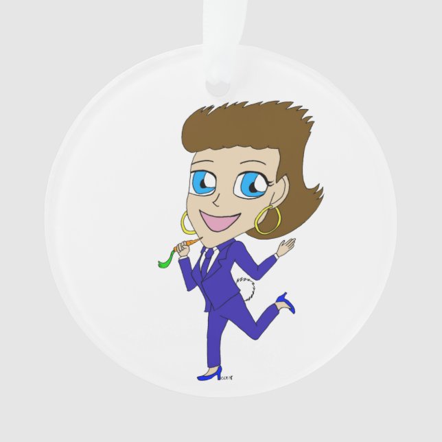 chibi bunny tail   ornament (Front)