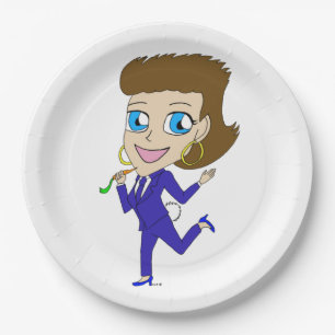 chibi bunny tail paper plate