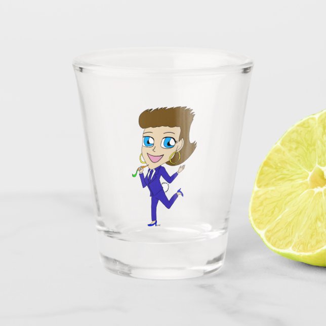 chibi bunny tail  shot glass (Front)