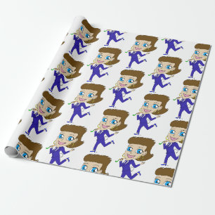 chibi bunny tail wrapping paper