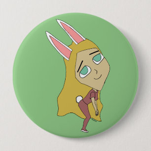 chibi bunnygirl 10 cm round badge