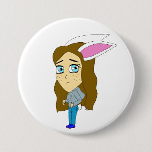 chibi bunnygirl 7.5 cm round badge