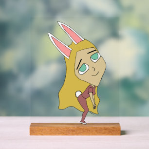 chibi bunnygirl acrylic sign