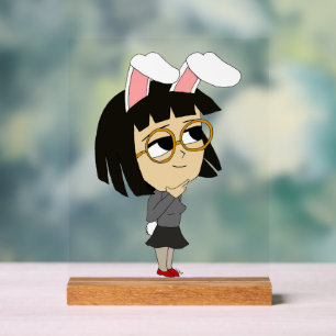 chibi bunnygirl  acrylic sign