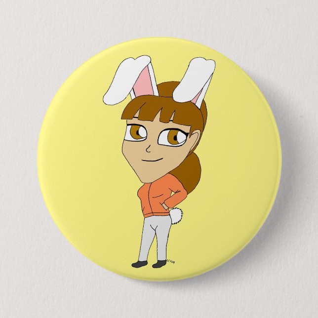 chibi bunnygirl  button (Front)