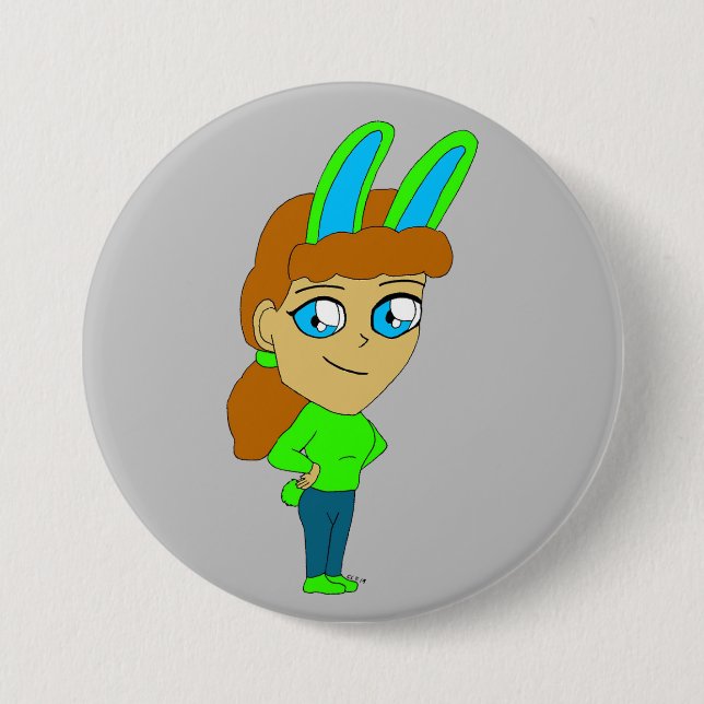 chibi bunnygirl button (Front)