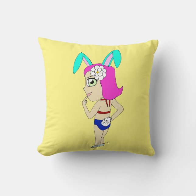 chibi bunnygirl   cushion (Front)