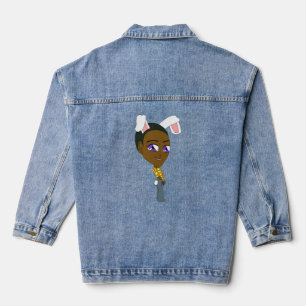 chibi bunnygirl   denim jacket