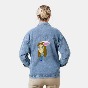 chibi bunnygirl denim jacket