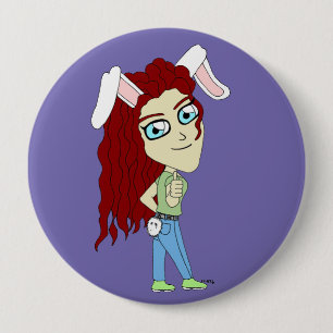 Chibi Bunnygirl giving a thumbs up 10 Cm Round Badge