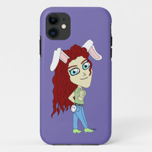 Chibi Bunnygirl giving a thumbs up iPhone 11 Case