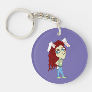 Chibi Bunnygirl giving a thumbs up Key Ring