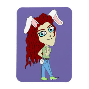 Chibi Bunnygirl giving a thumbs up Magnet