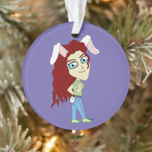 Chibi Bunnygirl giving a thumbs up Ornament