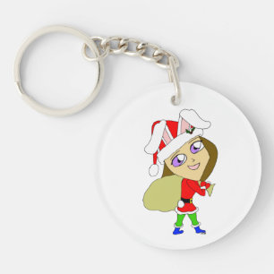 chibi bunnygirl   key ring