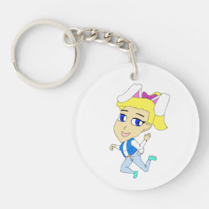 chibi bunnygirl key ring
