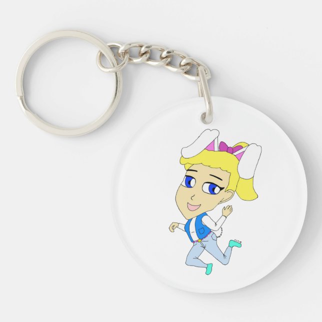 chibi bunnygirl  key ring (Front)