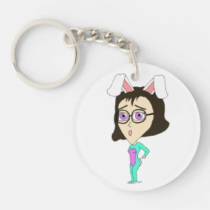 chibi bunnygirl key ring