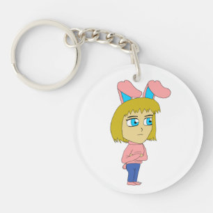 chibi bunnygirl key ring