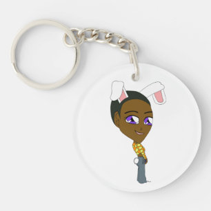 chibi bunnygirl key ring
