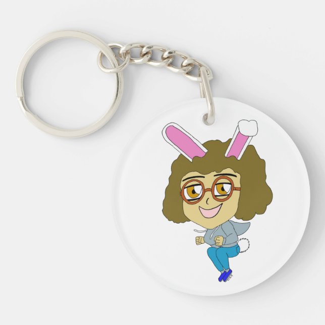 chibi bunnygirl   key ring (Front)