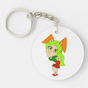 chibi bunnygirl   keychain
