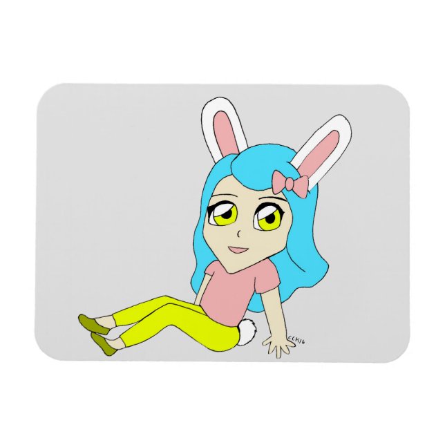 chibi bunnygirl  magnet (Horizontal)