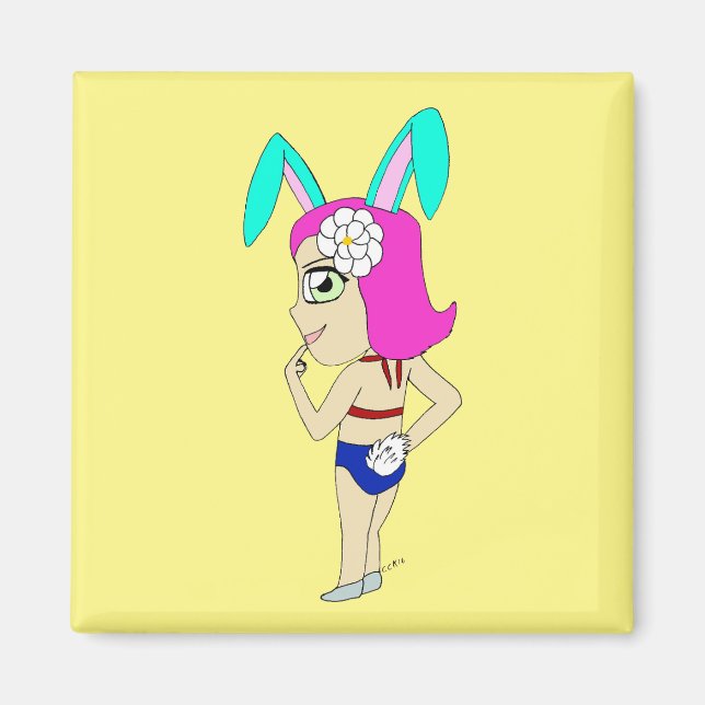chibi bunnygirl   magnet (Front)