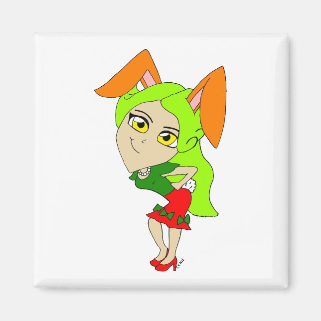 chibi bunnygirl    magnet (Front)