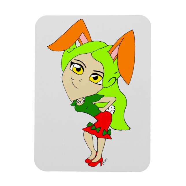 chibi bunnygirl      magnet (Vertical)