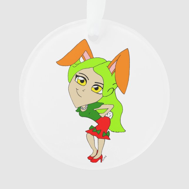 chibi bunnygirl      ornament (Front)