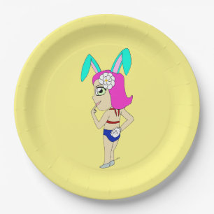 chibi bunnygirl       paper plate